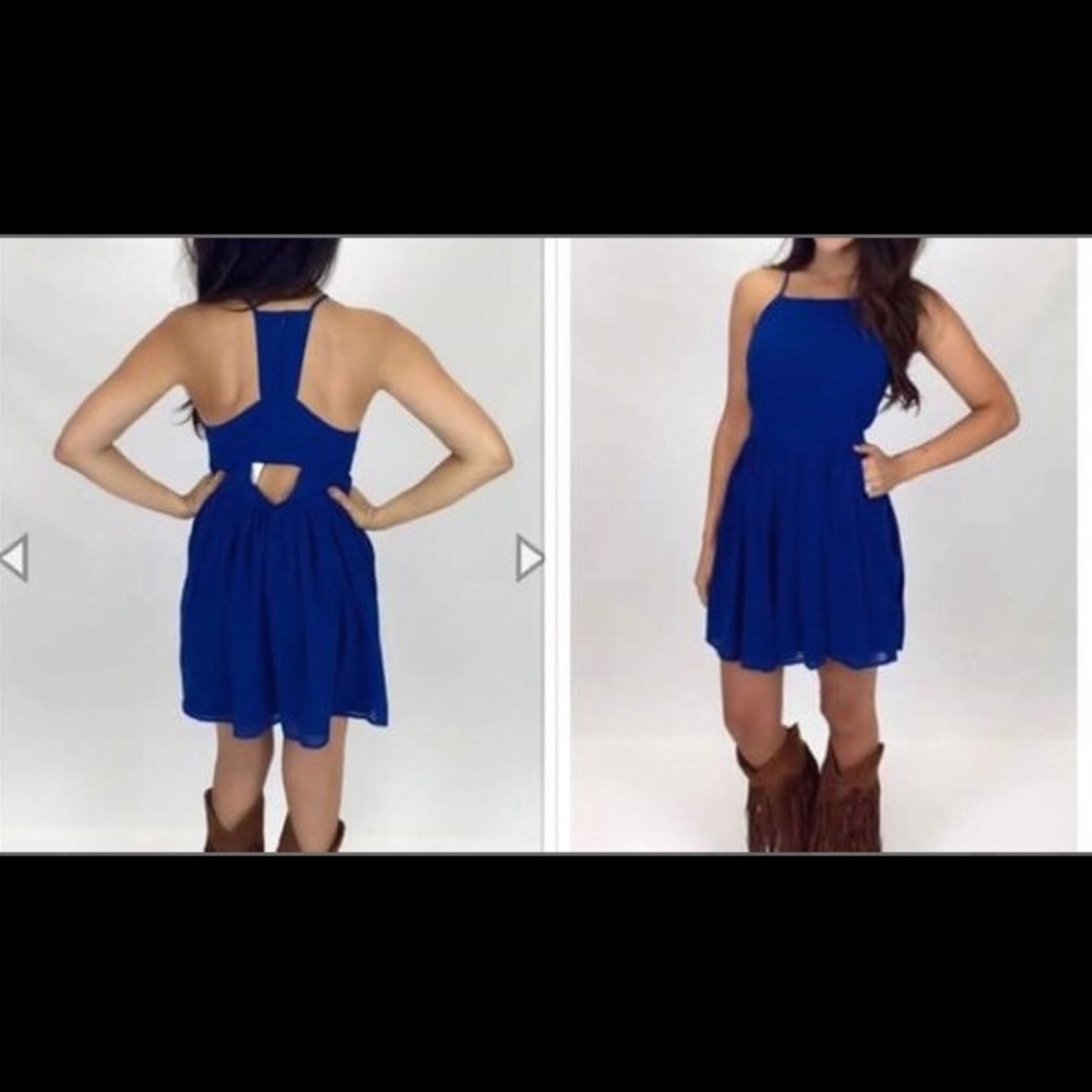 Junky trunk boutique blue open back dress